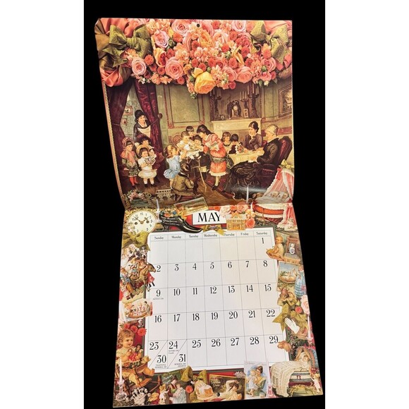 Cynthia Hart & John Grossman Victoriana Calendar 1993 12"×12" 90s Wall Decor - Picture 6 of 12
